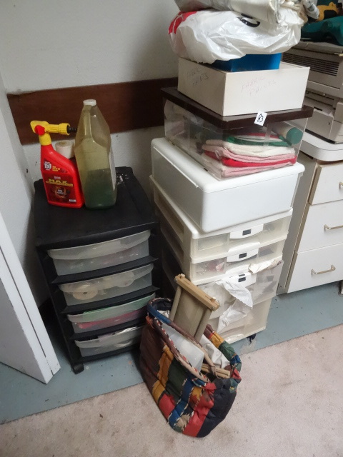 lot 83 image: Large lot of misc fabric and sewing...