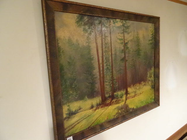 lot 97 image: Nature painting signed Rausch. 34 x...