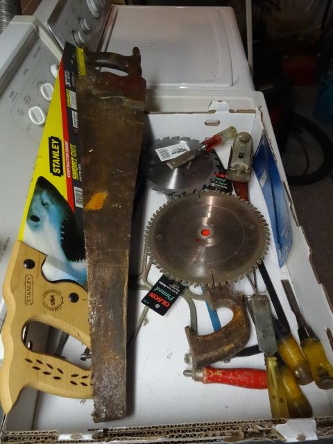 lot 147 image: Hand saws. Chisels and more...