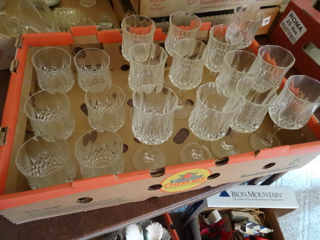 lot 174 image: 12 stemware and 6 rock glasses...