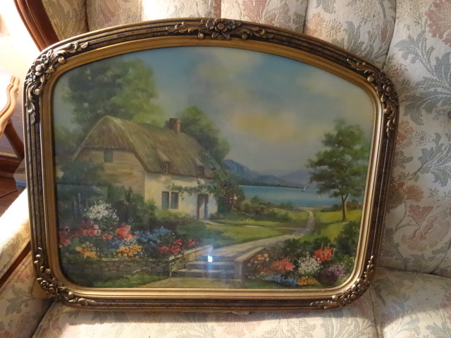 lot 182 image: Vinatge framed print. 23 x 18...
