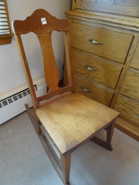 lot 209 image: Small vintage wood rocker...