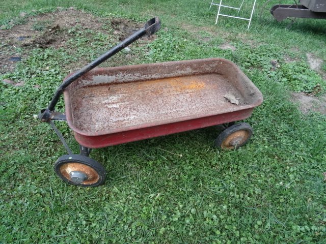 lot 242 image: Metal kids pull wagon...