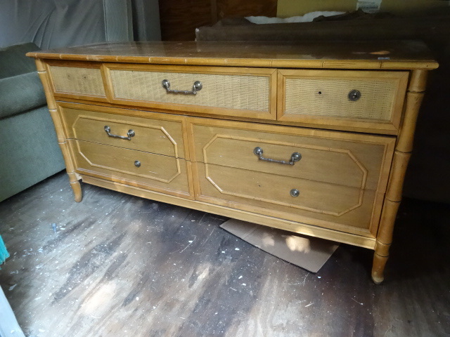 lot 257 image: Triple dresser. 60 x 19 x 30. Chest...