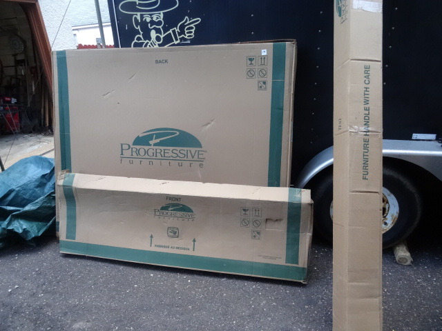 lot 259 image: Expresso Diego pine headboard and f...