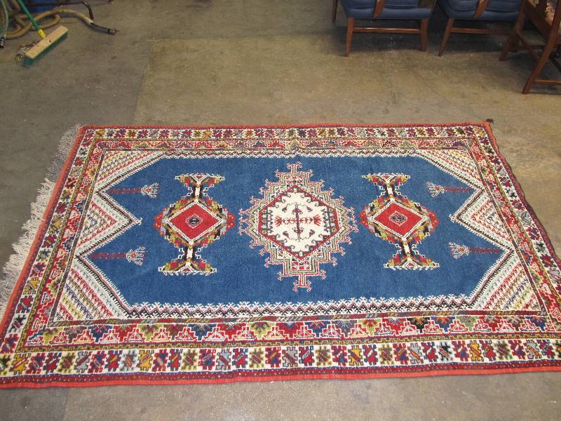 lot 36 image: Vintage Hand Knotted Middle Eastern Area Rug
