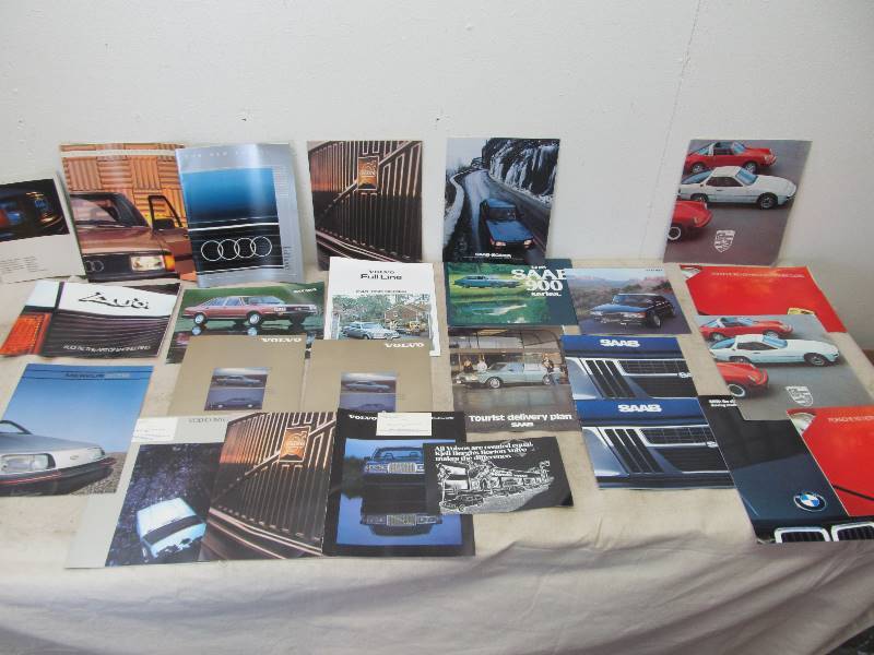 lot 49 image: Lot of Vintage European Auto Brochures - Audi Saab Volvo etc