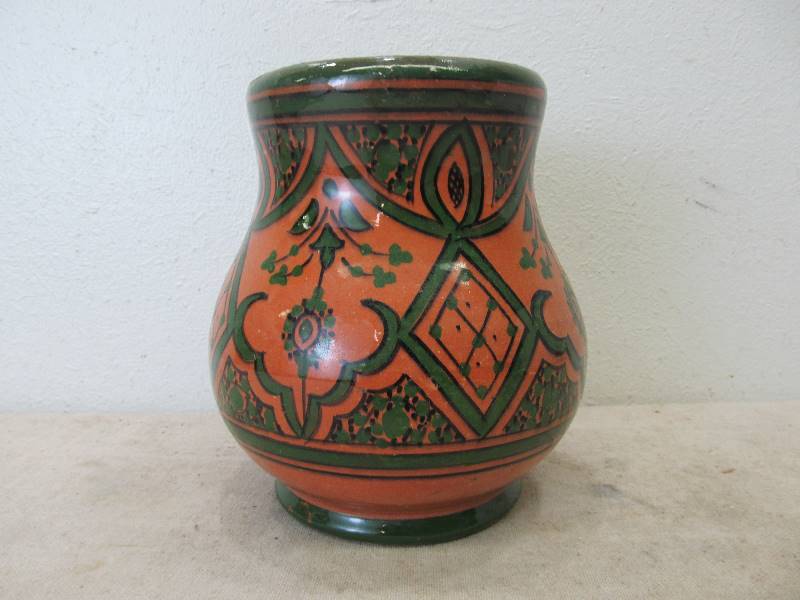 lot 60 image: Old Vintage Middle Eastern Pottery Vase
