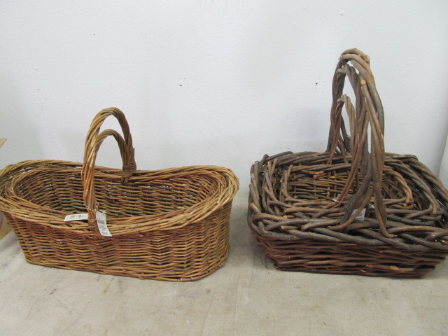 lot 192 image: 5 Rustic Real Real Bent Willow Baskets