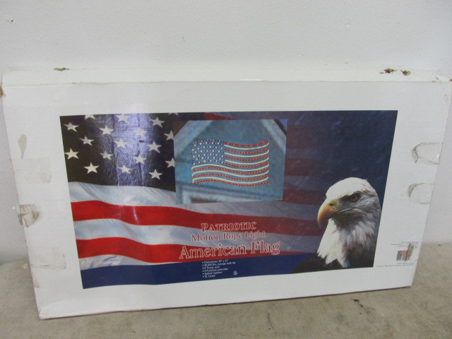 lot 193 image: Patriotic IndoorOutdoor American Flag Lights