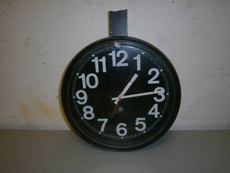 lot 144 image: Cool Double Sided Clock for Hanging from the Ceiling