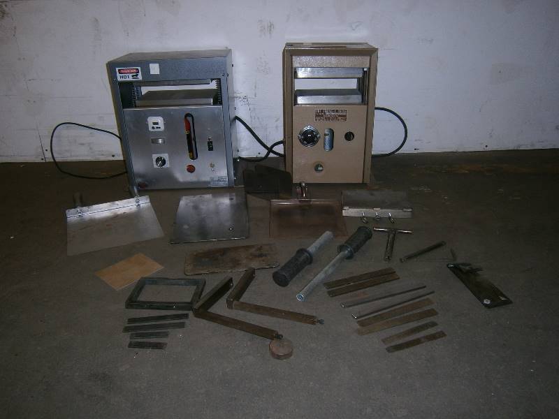 lot 169 image: 2 Rubber Stamp Presses and parts