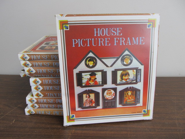 lot 215 image: 11 NEW Vintage House Shaped Pictures Frames