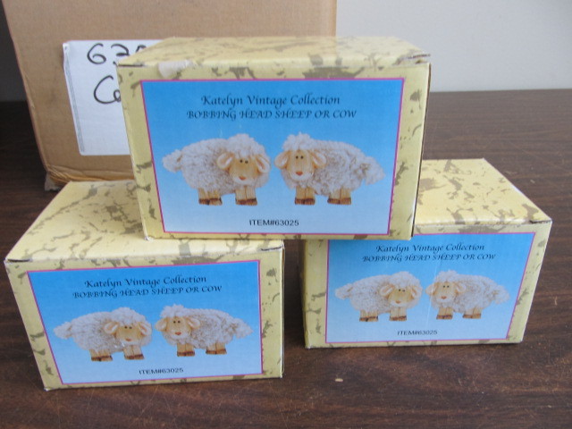 lot 226 image: 60 Boxes of NEW Bobbing Head CowsSheep 