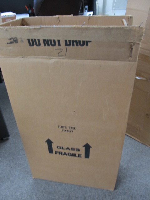 lot 240 image: NEW IN BOX Glass Door Display Cabinet