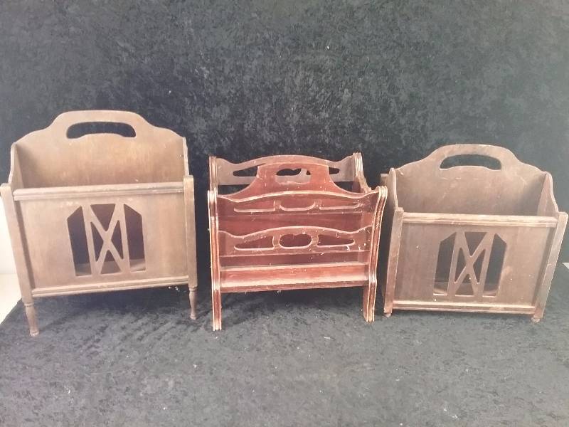 Lot - Wooden Magazine Racks