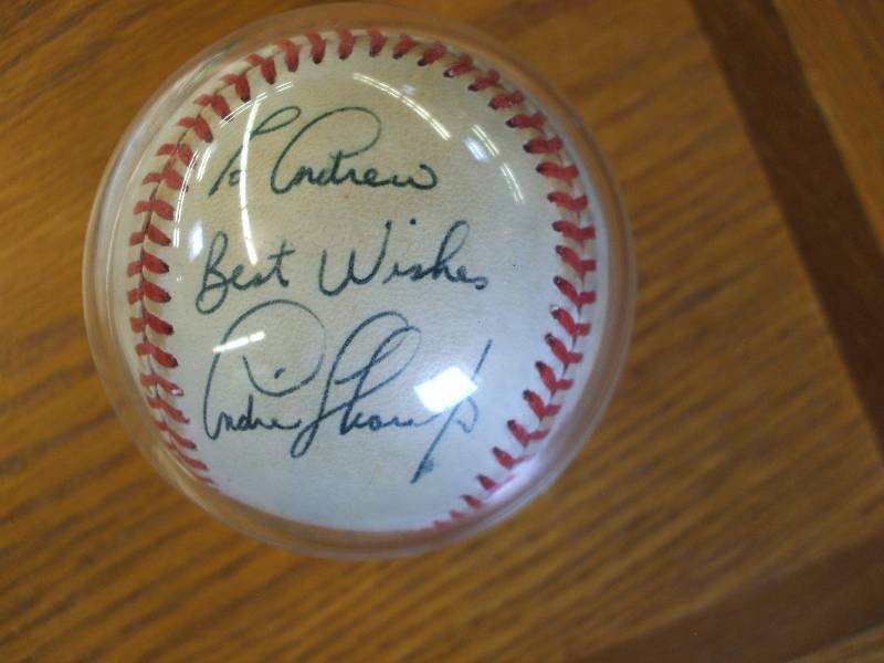 ANDRE THORNTON AUTOGRAPHED BASEBALL