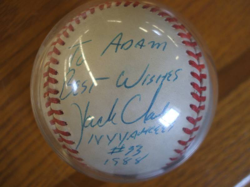 JACK CLARK AUTOGRAPHED BASEBALL