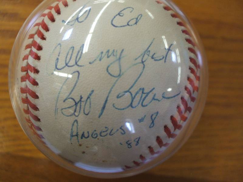 BOB BOONE AUTOGRAPHED BASEBALL
