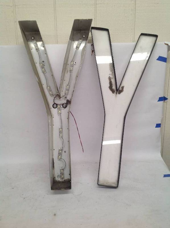 White Letter Y