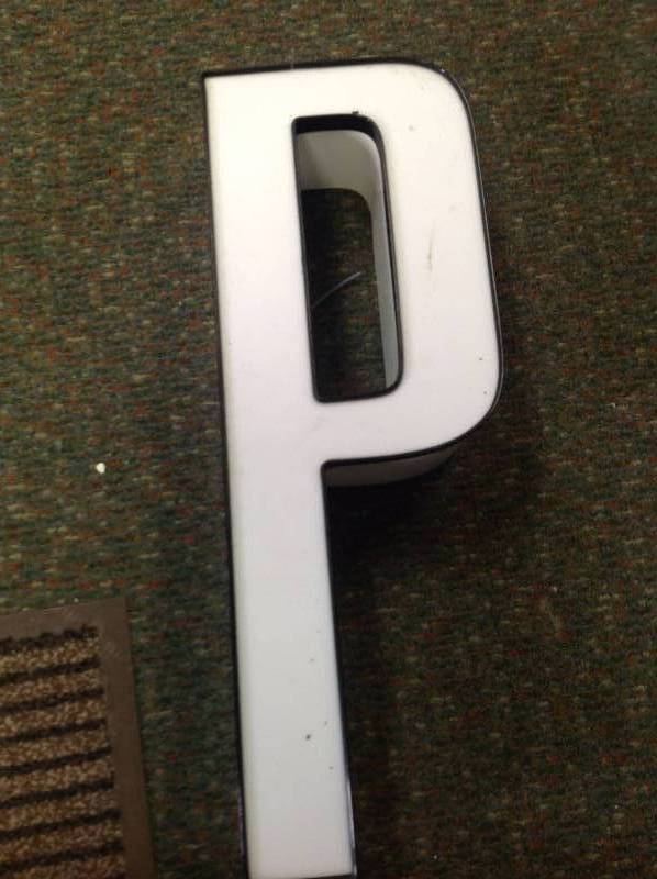 White Letter P