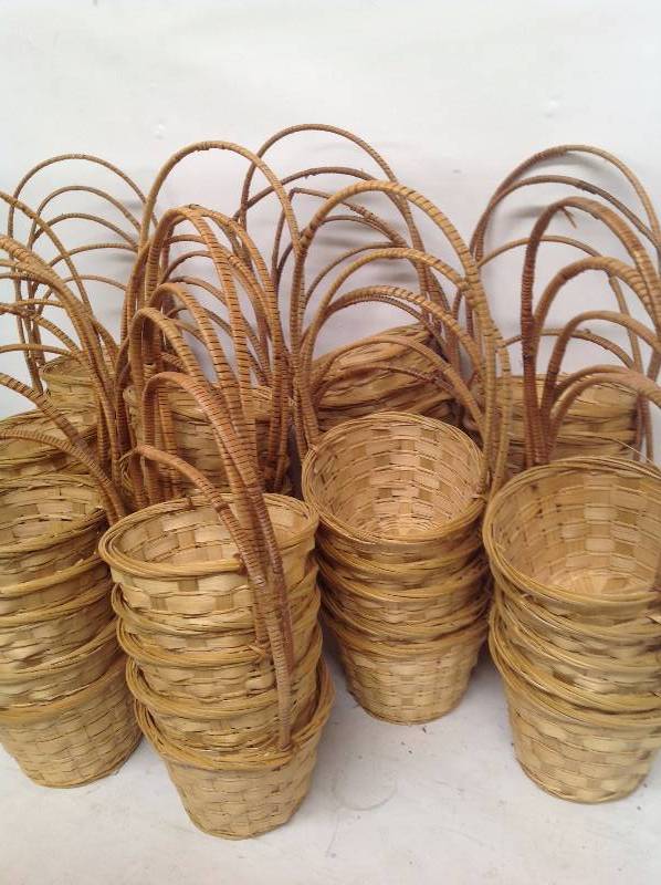 Small Woven Floral Baskets