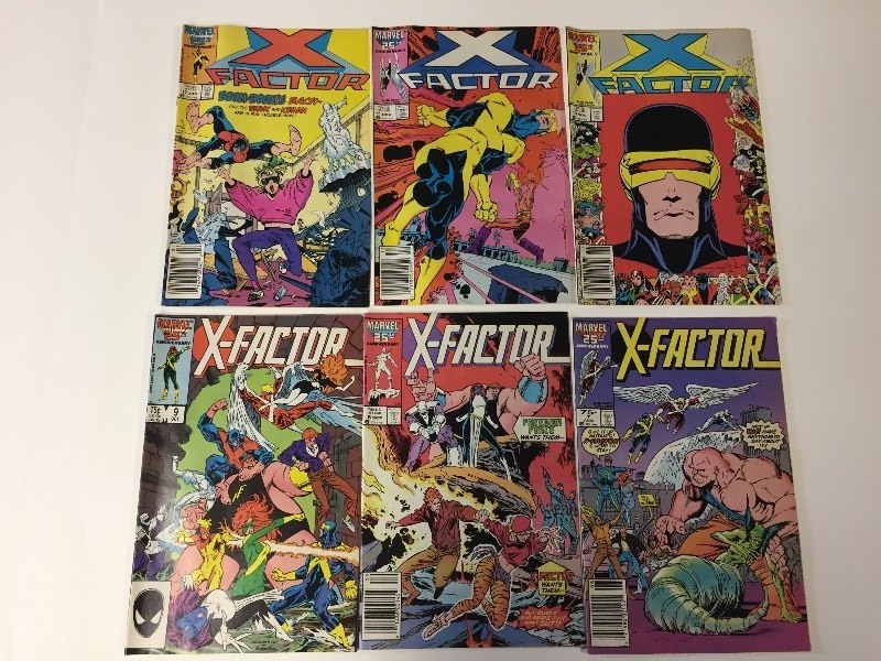 6 Marvel X-FACTOR Comic Books Vintage 75 cents