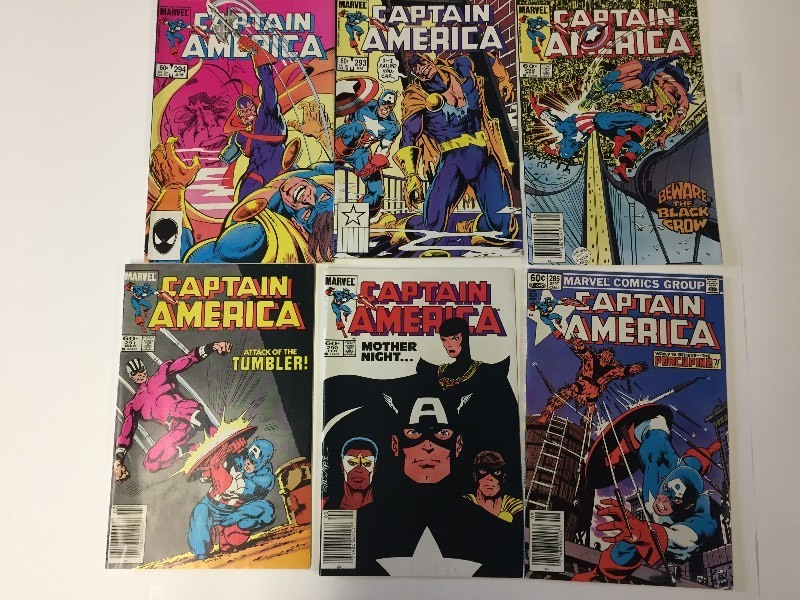 6 Marvel CAPTAIN AMERICA Comic Books 60 cents