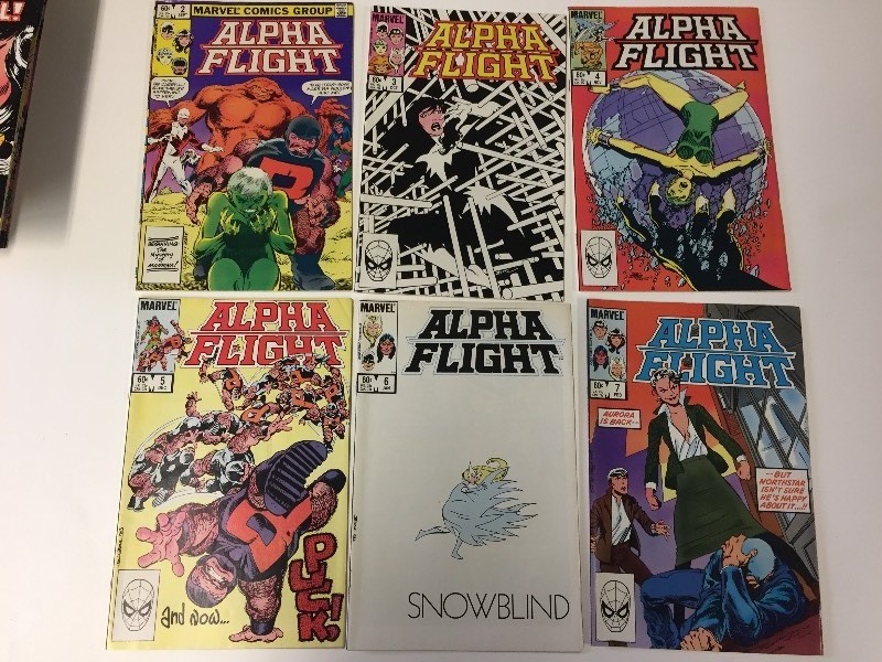 6 Marvel ALPHA FLIGHT Comic Books 60 cents