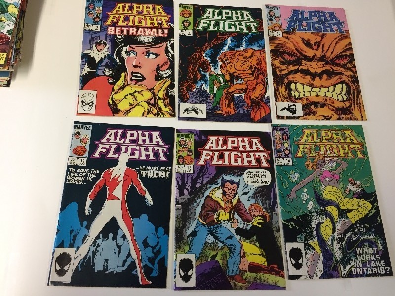 6 Marvel ALPHA FLIGHT Comic Books 60 cents