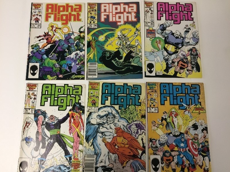 6 Marvel ALPHA FLIGHT Comic Books 75 cents