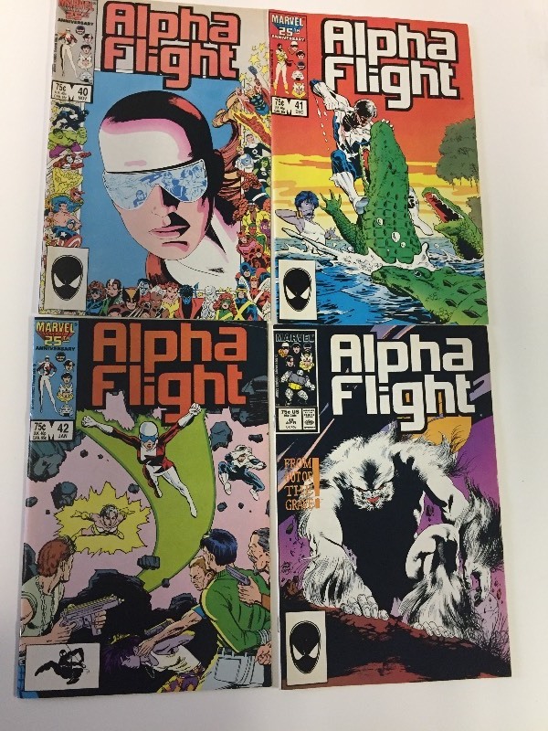4 Marvel ALPHA FLIGHT Comic Books 75 cents