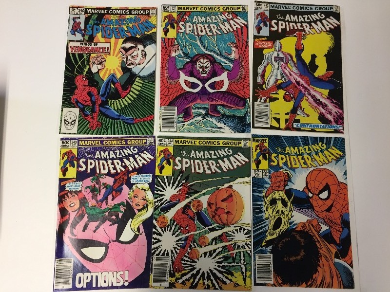 6 Marvel THE AMAZING SPIDER-MAN Comic Books 60 cents