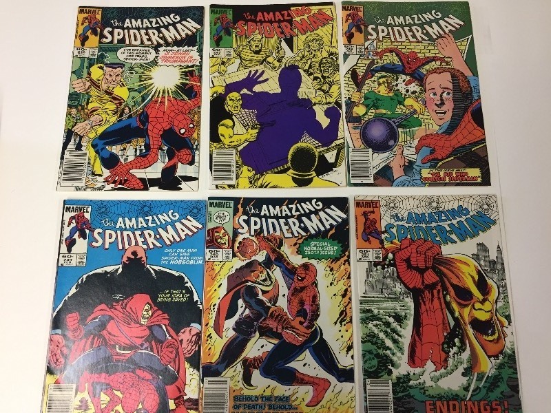 6 Marvel THE AMAZING SPIDER-MAN Comic Books 60 cents