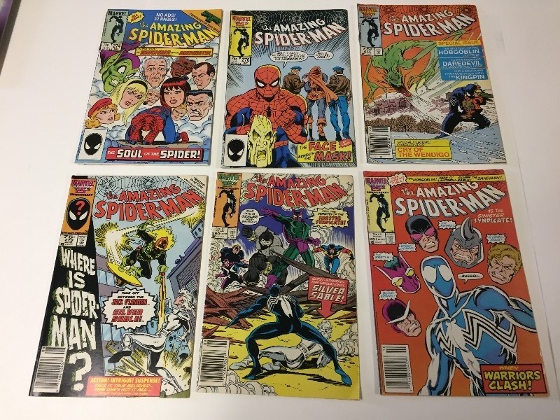 6 Marvel THE AMAZING SPIDER-MAN Comic Books 75 cents