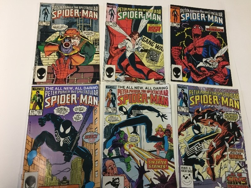 6 Marvel Peter Parker THE SPECTACULAR SPIDER-MAN Comic Books 65 cents