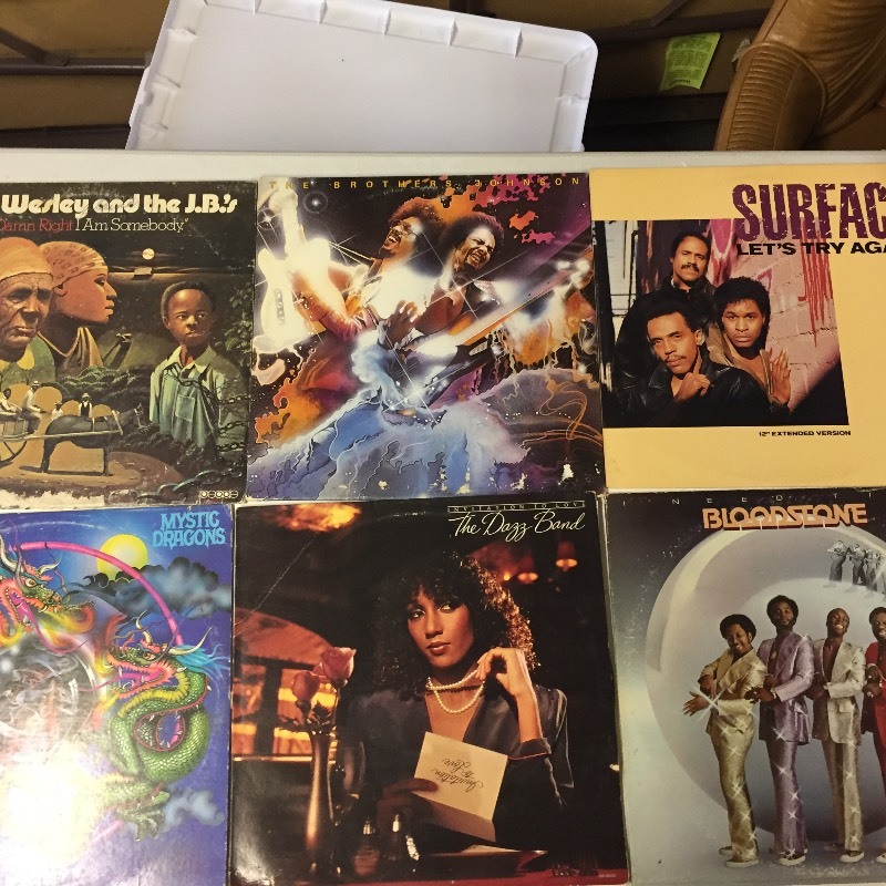 6 Vinyl Record Albums -Wesley, Brothers Johnson, Surface, Bloodstone, Dazz Band, Mystic Dragons