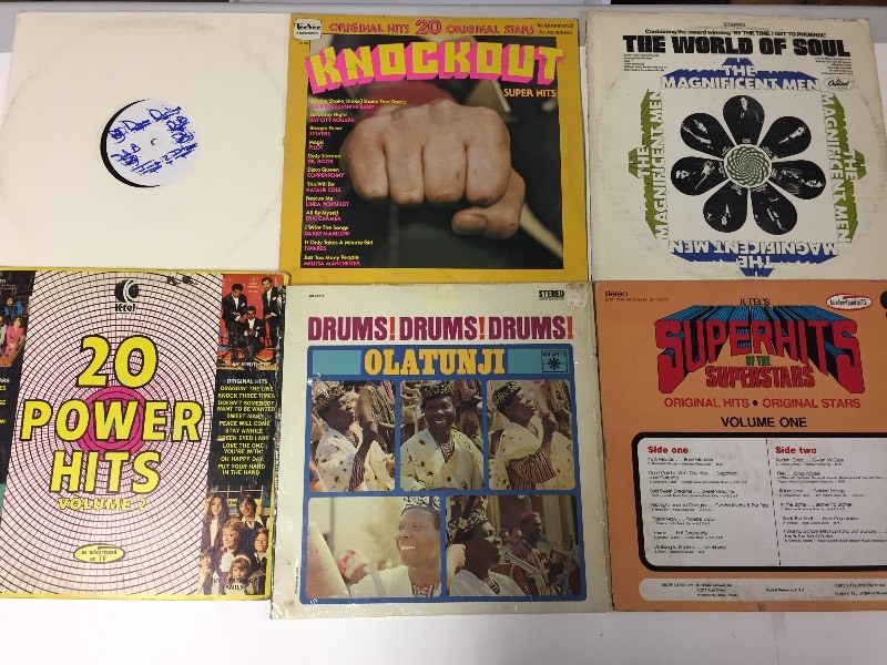 6 Vinyl Record Albums  - Hits & Soul