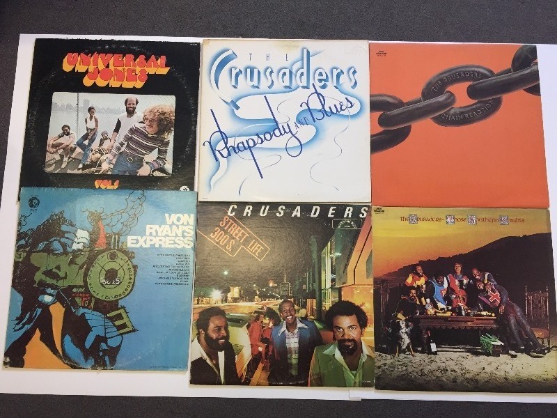 6 Vinyl Record Albums  - Crusaders, Von Ryan, Universal Jones