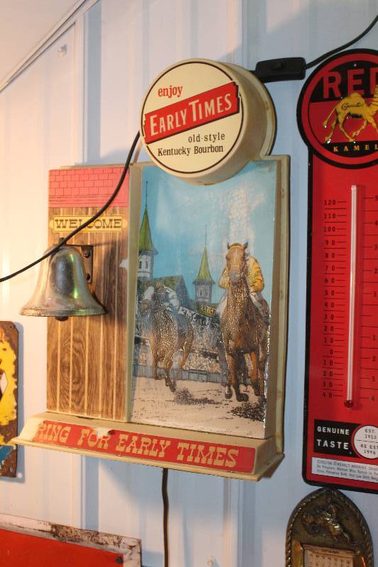 lot 236 image: Enjoy Early Times Old Style Kentucky Bourbon Wall Decoration