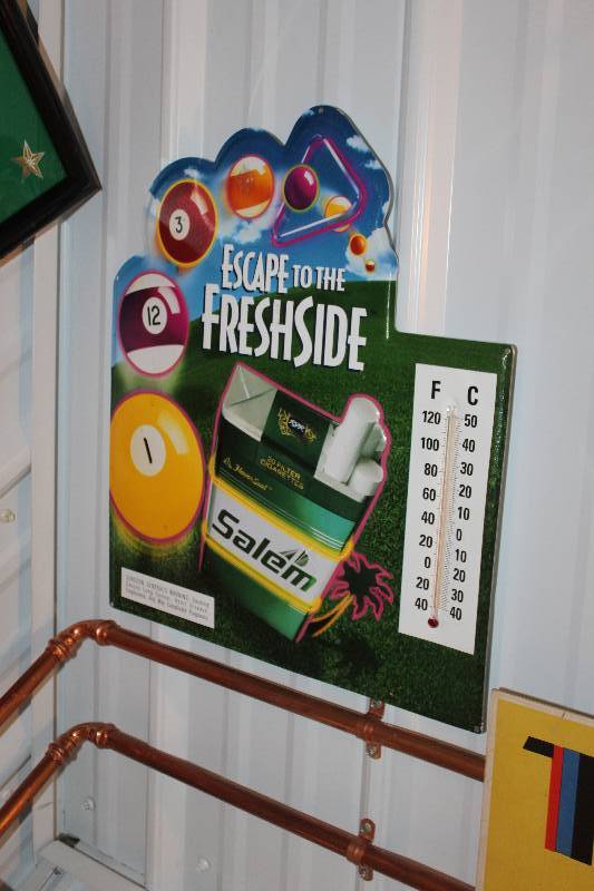 lot 245 image: Escape To The Fresh Side Salem Cigarettes Wall Thermometer