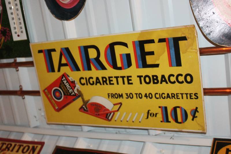 lot 247 image: Target Cigarette Tobacco Sign