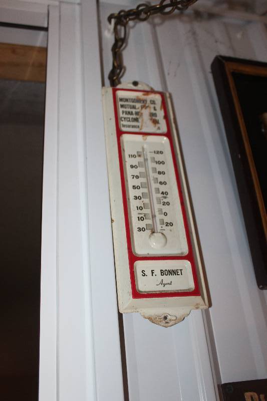 lot 257 image: S.F. Bonnet Agent Wall Thermometer