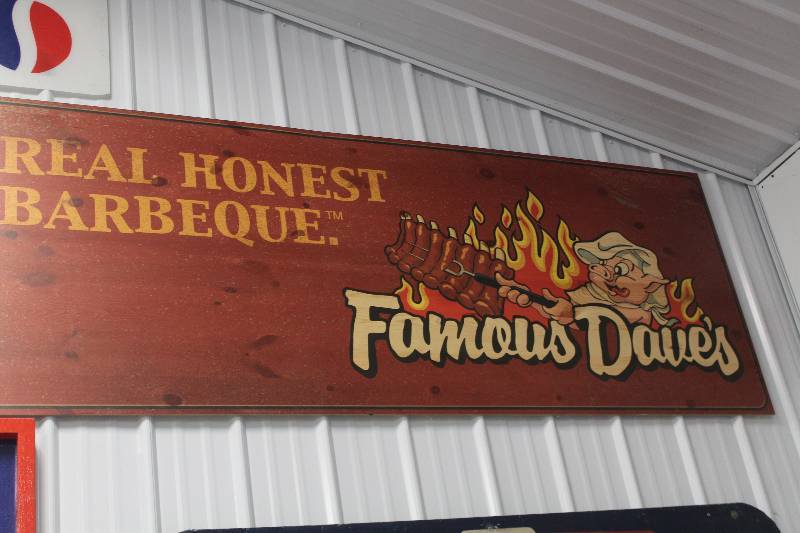 lot 33 image: Famous Daves Real Honest Barbeque Wood Sign