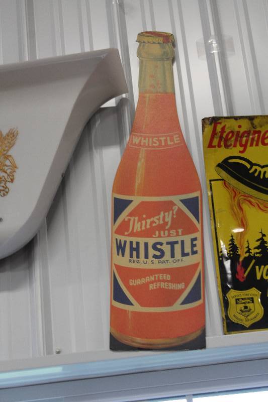lot 51 image: Whistle Soft Drink Bottle Cardboard Sign