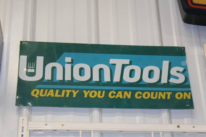 lot 55 image: UnionTools Quality You Can Count On Metal Sign