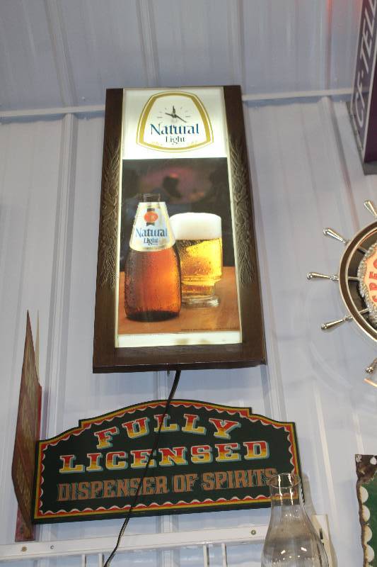 lot 59 image: Natural Light Beer Lighted Plastic Wall Clock