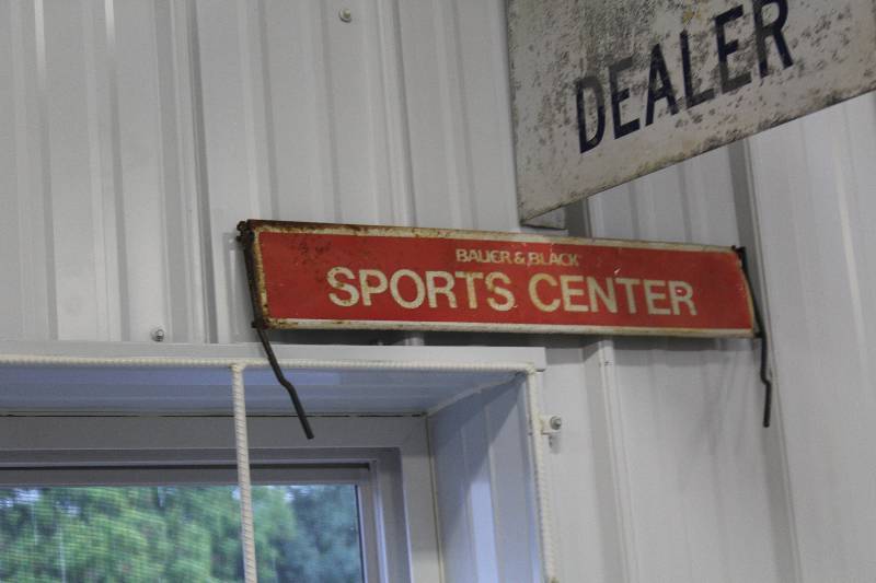 lot 67 image: Bauer & Black Sports Center Metal Sign