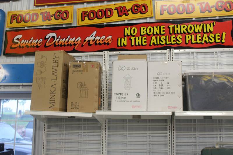 lot 69 image: Swine Dining Area Wood Sign