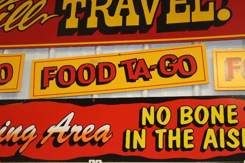 lot 71 image: Food Ta-Go Wood Sign